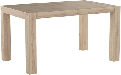 Mobili Fiver, Iacopo Extendable Dining Table, 55.1(86.6) x35.4 in, Oak, for 6-10 People, Expandable Dining Table for Kitchen, Living Room, Italian Furniture