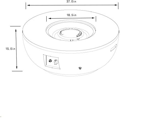 36" Propane Gas Fire Pit Table Set, 50000 BTU Round Steel Outdoor Fire Pit with Tank Holder & Lid, Patio Fire Table for Backyard, Deck, Garden, Grey