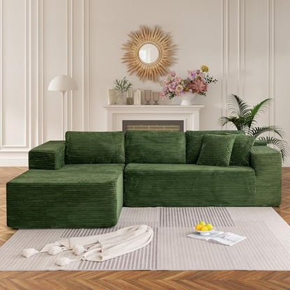 HOMREST 106" Cloud Sectional Boneless Couch, L-Shape Modular Sectional Sofa