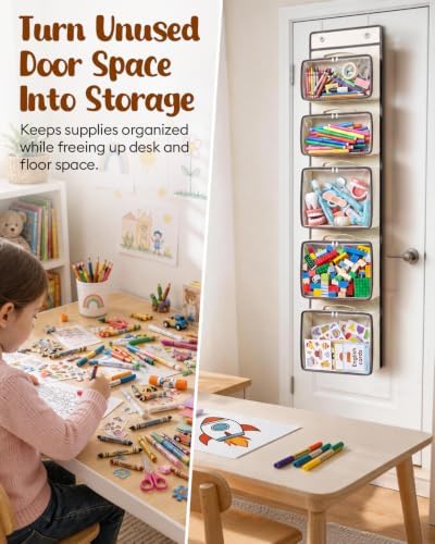 Over the Door Toy Storage, Hanging Toy Storage Organizer for Small Toys