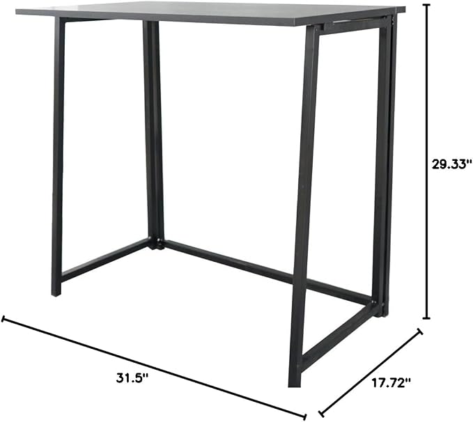Ochine Modern 32" Folding Computer Desk, Space Saving Collapsible Desk for Home Office, Simple Laptop Writing Table for Working, Gaming Desk, 15mm Wood Material, 31.5 x 17.72 x 29.33 inches