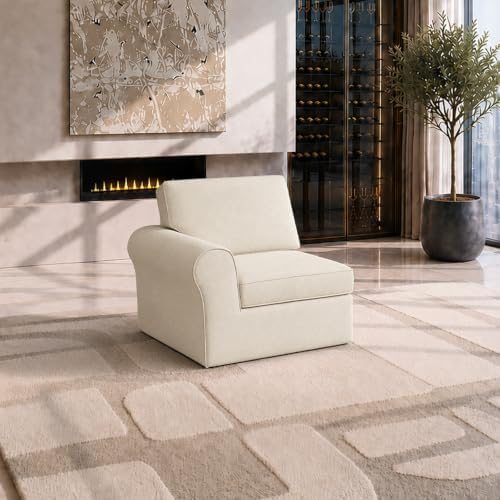 Maywish Sectional Boneless Couch for Living Room, Left Arm Module, Beige