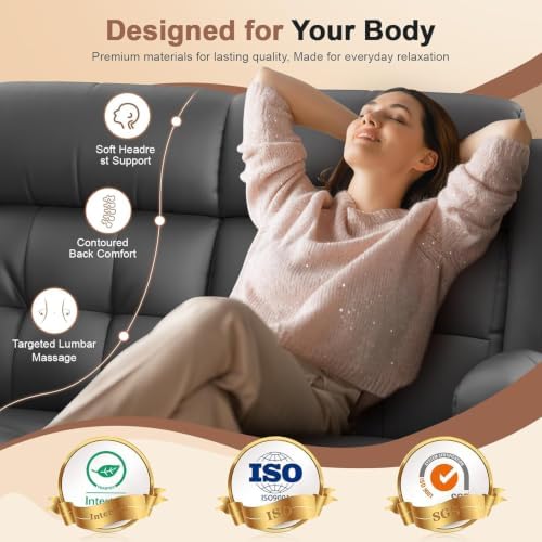 Loveseat Recliner, Oversized Reclining Loveseat, Massage Reclining Sofa With USB & Type C Port & Storage & Cup Holders, Recliner Couch, RV Wall Hugger Recliners Loveseats for Living Room & RV Camper