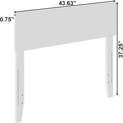 AFI, Orlando Twin Adjustable Modern Solid Wood Panel Headboard, White