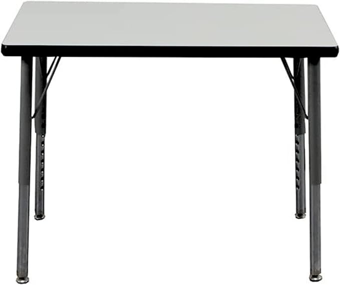 Rectangle Activity Kids Table About 24 x 36 inch (60 x 90cm) - Height Adjustable Legs - Durable Spray Edge - for Commercial Spaces
