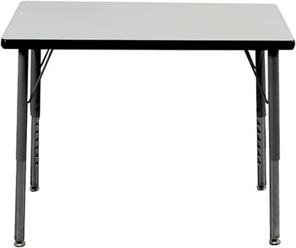 Rectangle Activity Kids Table About 24 x 36 inch (60 x 90cm) - Height Adjustable Legs - Durable Spray Edge - for Commercial Spaces