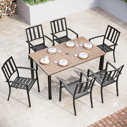 Sophia & William Patio Table and Chairs Set, Outdoor Dining Set for 6