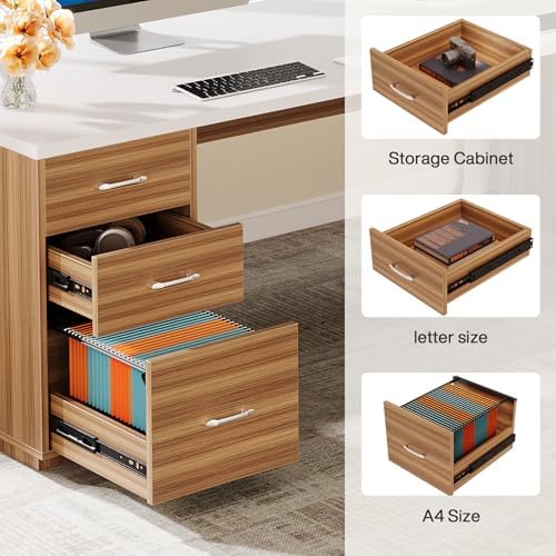 Tribesigns 85.8-Inch L-Shaped Executive Desk, Extra Large Home Office Desk