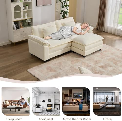 IPKIG 82.6" Modular Sectional Cloud Couch, Modern Loveseat Sofa