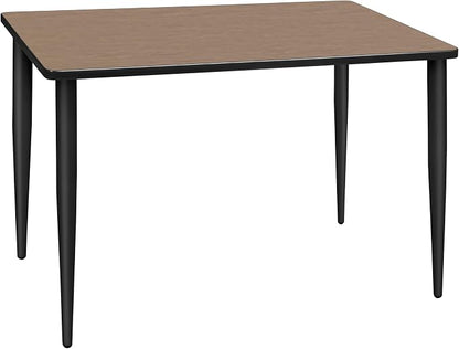Romig Arco 48 x 24 in. Training Seminar Table- Noble Oak Top, Black Tapered Legs