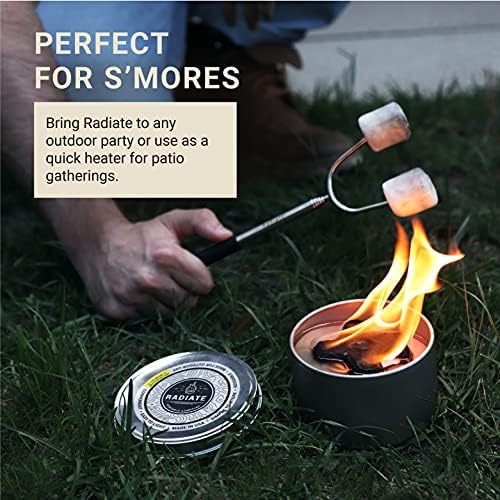 Radiate 2-Pack Portable Smokeless Campfire Fire Pit, 2 Hour Outdoor Heat