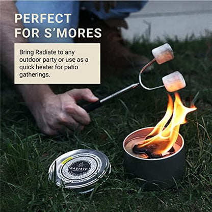 Radiate 2-Pack Portable Smokeless Campfire Fire Pit, 2 Hour Outdoor Heat