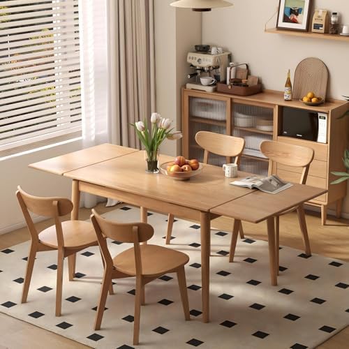 49’’-77’’ Extendable Dining Table and Chairs Set of 4