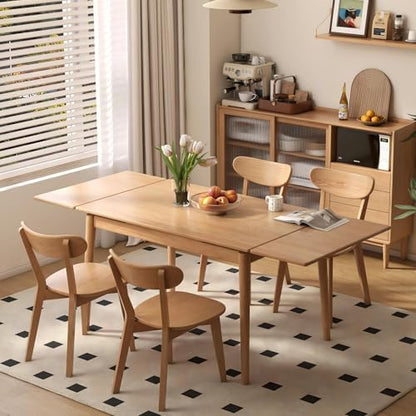 49’’-77’’ Extendable Dining Table and Chairs Set of 4