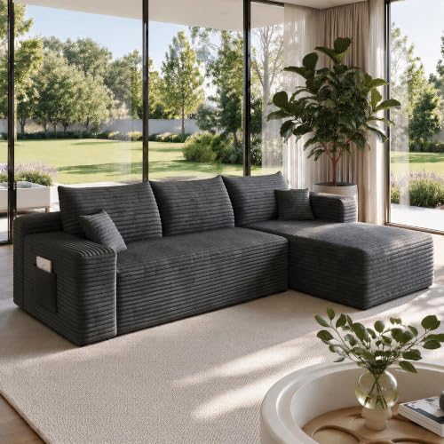 U Shaped Boneless Sectional Sofa Right Facing Cloud Couches