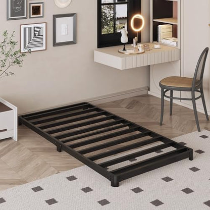 3 inch Twin XL Bed Frame with Rounded Corner, Low Profile Bed Frame