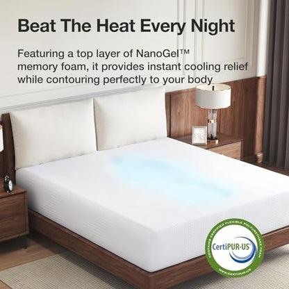 Novilla King Size Mattress in a Box, 14 Inch King Gel Memory Foam Mattress