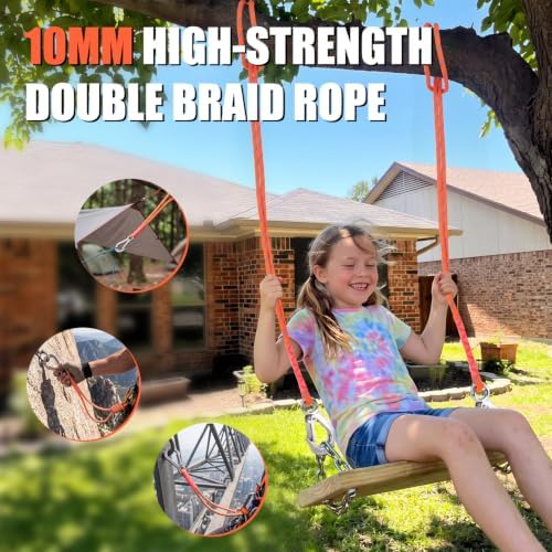 2 Pack Tree Swing Straps Hanging Kit with Stainless Steel Carabiner