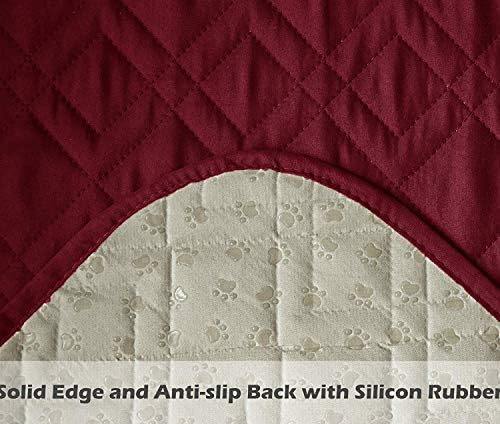 Ameritex Waterproof Nonslip Recliner Cover Stay in Place, Dog Chair Cover Furniture Protector, Ideal Recliner Slipcovers for Pets and Kids (Burgundy, 23")
