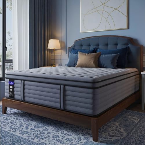 (Luxury Hotel) 16 Inch Hybrid Queen Size Mattress in a Box, Medium Firm