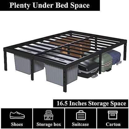 Upcanso 18 Inch California King Bed Frames Platform with High Storage
