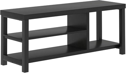 EXCEFUR Shoe Bench, Rustic Wooden Storage Bench for Entryway Hallway, Industrial Indoor Shoe Rack Bench Seat for Living Room Bedroom, 43.3 Inch Black