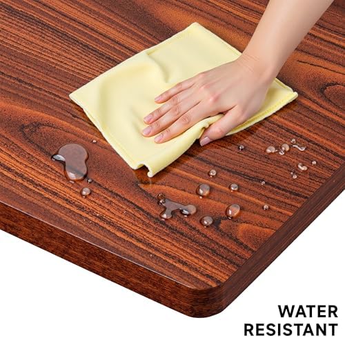BIZUM Whole-Piece Particle Board Table Top Wood Countertop for Standing Desk DIY, 63x28x1 Inch Mahogany Desk Top