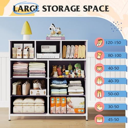 WLIVE Tall Dresser for Bedroom, 9 Drawer Chest of Drawers, Tie-Dye