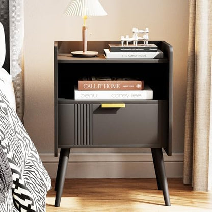 Night Stand Modern End Table with Storage Drawer, Bedside Table for Bedroom