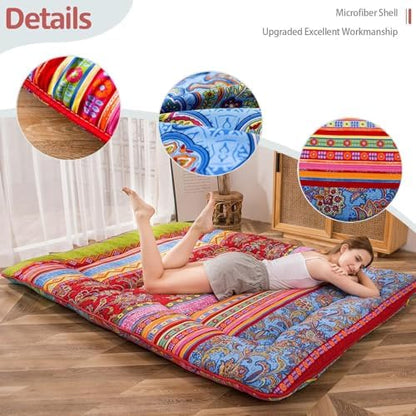 MAXYOYO Japanese Floor Mattress 4" Thick Twin Size Foldable Futon Mattress