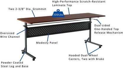 Lorell Shift 2.0 Flip & Nesting Mobile Table