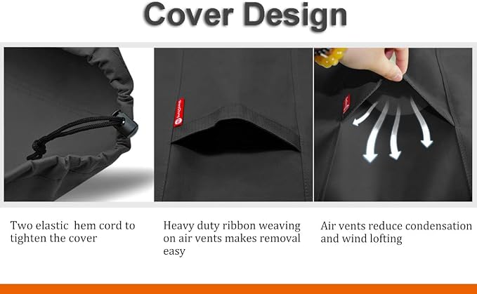 SheeChung Gas Fire Pit Cover Square-Premium Patio Outdoor Cover Heavy Duty Fabric with PVC Coating,100% Waterproof,Anti-Crack,Fits for 29”,30",31",32" Fire Pit/Table Cover (32”L x 32”W x 24”H,Black)