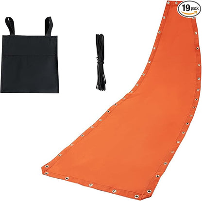 Replacement Reinforced Mesh and Durable Rope Set for Hanging Lounge Chair Chaise Lounger, Comes with a Hanging Storage Bag (Mesh and Rope ONLY, Orange)