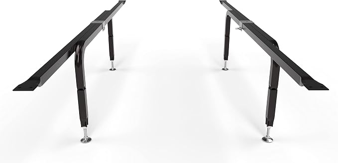 Bed Slats Center Support System | Adjustable Length & Height Tubular Steel with 4 Legs | Fits Full, Queen, King & California King Bed Frames