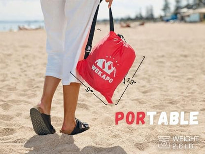 WEKAPO Inflatable Couch Air Lounger Chair - Camping & Beach Accessories, Portable Blow up Sofa for Hiking, Lawn, Indoor/Outdoor Movies & Music Festivals. Lightweight and Easy to Set Up Air Hammock