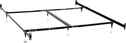 Coaster Home Furnishings Esme Metal Bed Frame Adjustable 6-Leg Base for Box Spring and Mattress Queen and Eastern King Black 9602QK