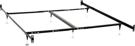 Coaster Home Furnishings Esme Metal Bed Frame Adjustable 6-Leg Base for Box Spring and Mattress Queen and Eastern King Black 9602QK