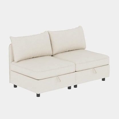 ERYE 68-Inch Loveseat Modular Sofa Deep Seat Storage Sectional Sofa Couch with Free Combination Backrests and Armrests,2 Seat Chenille Upholstered Love Seat Couch for Living Room Bedroom Office | Space Saving