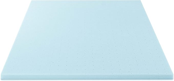 Best Price Mattress 2 Inch Ventilated Memory Foam Mattress Topper, Cooling Gel Infusion, Dorm Essentials, Queen