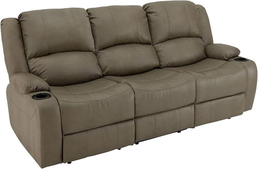 RecPro Charles 80" RV Wall Hugger Reclining Sofa | Putty