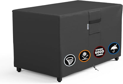 SHINESTAR Fire Pit Cover Rectangular, Fits for 40-44 Inch Fire Pit Table, 600D Heavy Duty Fabric, Waterproof and Windproof, 44 x 24 x 24 Inches, Black