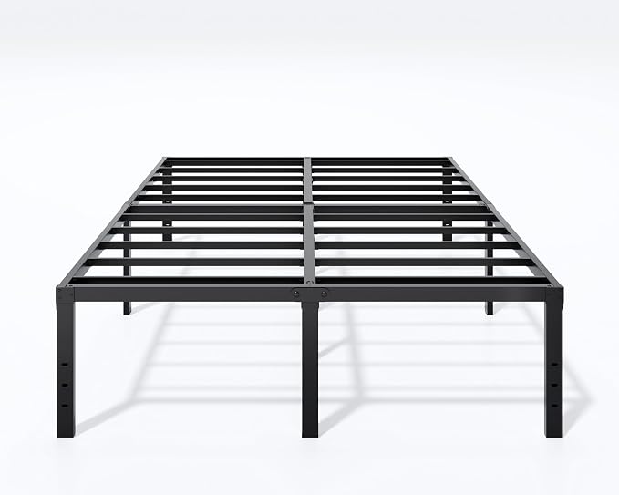 LUMUNANCE Metal Bed Frame California King Size - 18 Inch Heavy-Duty Cal King Platform Bed Frame No Box Spring Needed, Easy Assembly, Noise-Free, Sturdy Mattress Foundation, Underbed Storage Space