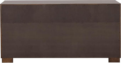 Coaster Home Furnishings Jessica Contemporary 4-Piece Bedroom Set Eastern King Size LED Panel Bed Frame 43-inch Headboard Cappuccino 200711KE-S4