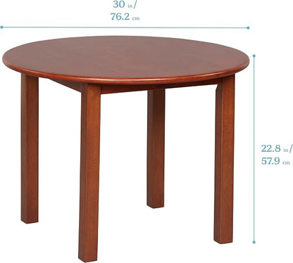 ECR4Kids 30in x 30in Round Hardwood Table with 22in Legs, Childrens Furniture, Grey Wash