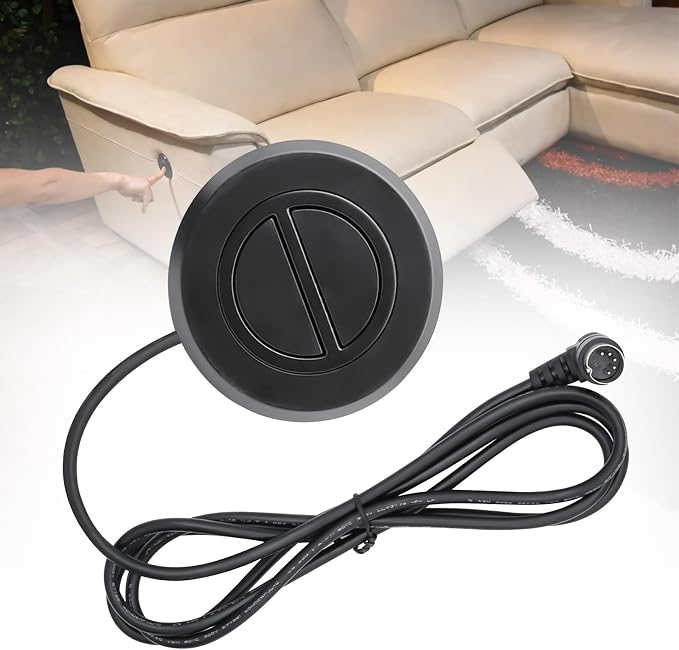 Power Recliner Chair Switching Replacement with 2 Button 5 Pin Plug for Electric Sofa Lift Chair,Round Hand Control Handset Lift Chair Remote Replacement