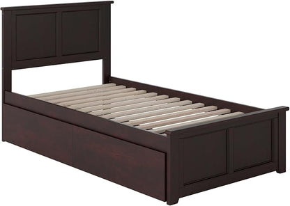 AFI, Madison Twin XL Platform Bed with Matching Footboard & Storage Drawers, Espresso