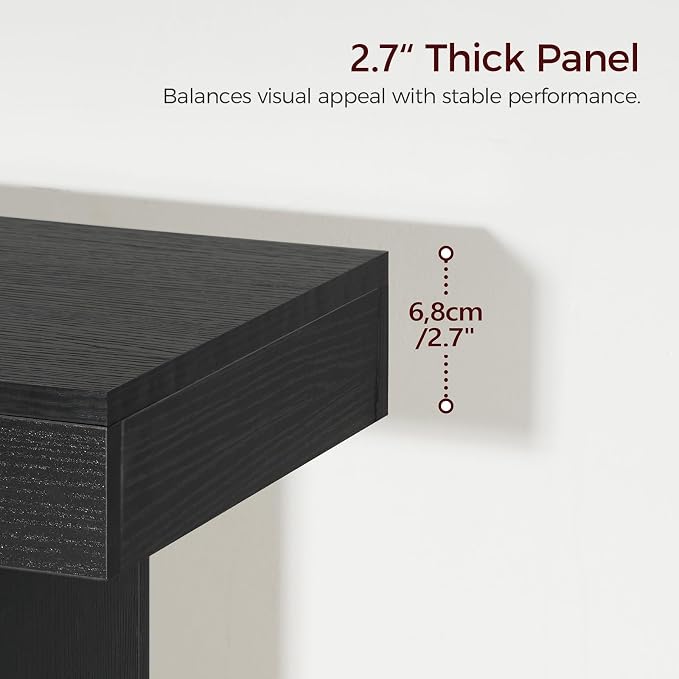 MAHANCRIS Console Table, 47.2'' Black Entryway Table for Hallway, Narrow Sofa Table Behind The Couch, Modern Foyer Tables for Entrance, Living Room, Corridor, Easy Assembly, Black CTBK26801