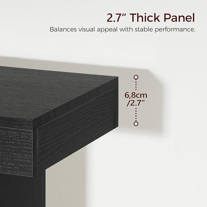 MAHANCRIS Console Table, 47.2'' Black Entryway Table for Hallway, Narrow Sofa Table Behind The Couch, Modern Foyer Tables for Entrance, Living Room, Corridor, Easy Assembly, Black CTBK26801