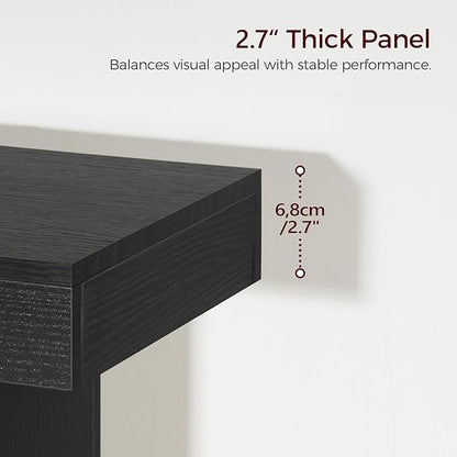 MAHANCRIS Console Table, 39.4'' Black Rectangular Entryway Table, Modern Console Table with Storage, Sofa Tables for Hallway, Foyer, Living Room, Easy Assembly, Black CTHB16801