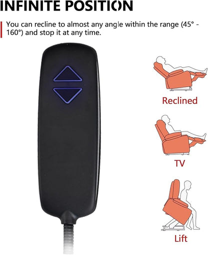 FUNECORP Large Power Lift Recliner Chair Sofa with Massage and Heat for Big and Tall Elderly,Infinite Positions,Single Motor,Cup Holders,and USB Ports,Velvet Home Theater Seat
